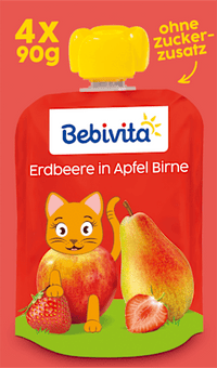 Quetschie Erdbeere in Apfel Birne, ab 1 Jahr (4x90 g), 360 g