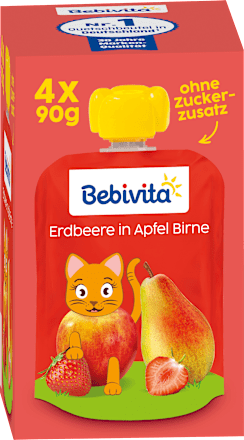 Quetschie Erdbeere in Apfel Birne, ab 1 Jahr (4x90 g), 360 g