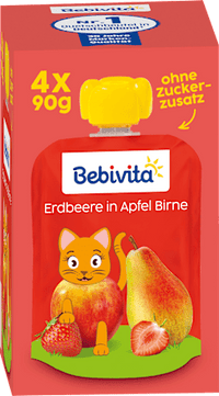 Quetschie Erdbeere in Apfel Birne, ab 1 Jahr (4x90 g), 360 g