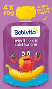 Quetschie Heidelbeere in Apfel Banane ab 1 Jahr (4x90 g), 360 g