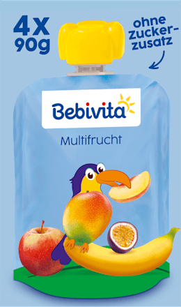 Quetschie Kinderspass Multifrucht ab 1 Jahr (4x90 g), 360 g