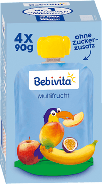 Quetschie Kinderspass Multifrucht ab 1 Jahr (4x90 g), 360 g