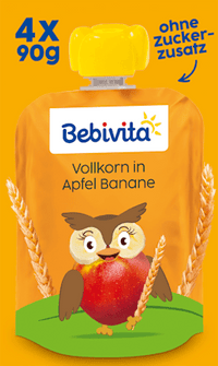 Quetschie Vollkorn in Apfel Banane, ab 1 Jahr (4 x 90g), 360 g