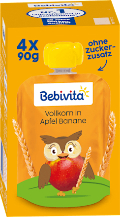 Quetschie Vollkorn in Apfel Banane, ab 1 Jahr (4 x 90g), 360 g
