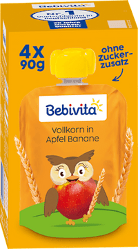 Quetschie Vollkorn in Apfel Banane, ab 1 Jahr (4 x 90g), 360 g
