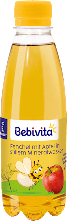 Stilles Mineralwasser mit Fenchel und Apfel, ab 5 Monaten, 500 ml EINWEG
