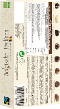 Schokolade, Belgische Pralinen, 100 g