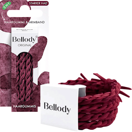 Haargummis Bordeaux Rot, 4 St