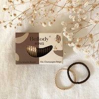 Haarelastiekjes mini bruin &amp; beige, 20 stuks