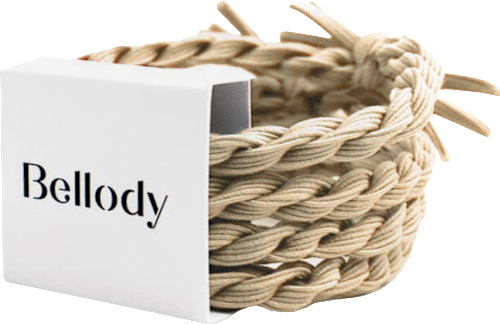 Haarelastiekjes Origineel Champagne Beige, 4 stuks