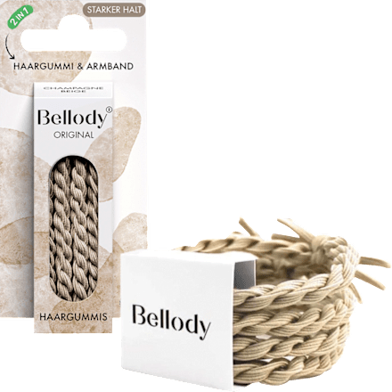 Haarelastiekjes Origineel Champagne Beige, 4 stuks