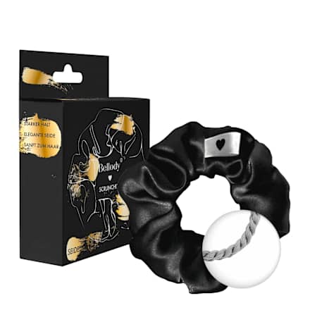 Scrunchie aus Seide, Classic Black, 1 St