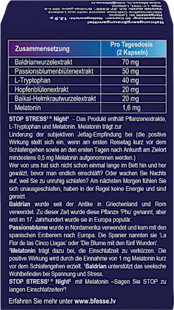 Stop Stress Nachtcapsules, 30 stuks, 15,6 stuks
