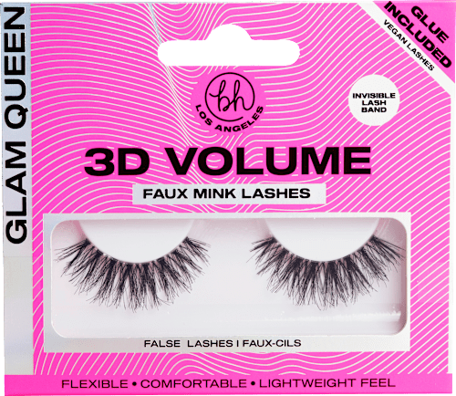 Künstliche Wimpern 3D Volume Glam Queen (1 Paar), 1 g bh cosmetics