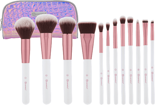 Pinselset Crystal Quartz 12tlg mit Kosmetiktasche, 1 St bh cosmetics
