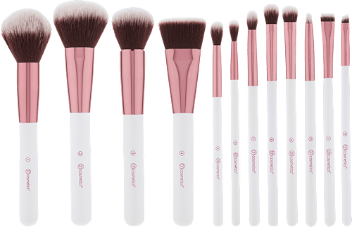 Pinselset Crystal Quartz 12tlg mit Kosmetiktasche, 1 St bh cosmetics