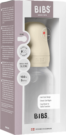 Babyflasche Silikon creme, von Geburt an, 150 ml, 1 St BIBS