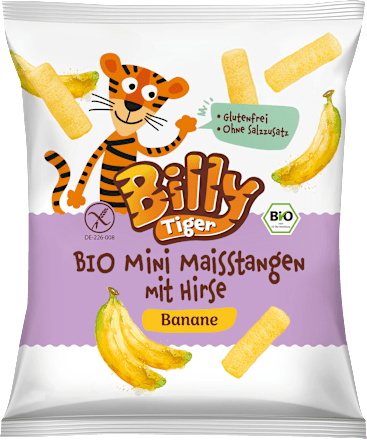 Kindersnack Mini Maisstangen mit Hirse Banane ab 3 Jahren, 30 g