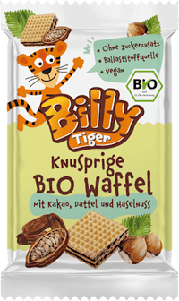 Kindersnack Waffeln mit Kakao, Datteln & Haselnuss ab 3 Jahren, 30 g