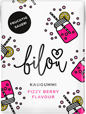 Kaugummi, Fizzy Berry Flavour, zuckerfrei (10 Stück), 24 g