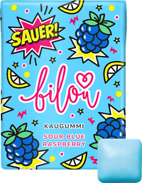 Kaugummi, Sour Blue Raspberry, 24 g