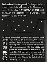 Kauwgom, Woensdag Ik Ben Allergie Voor Kleurstoffen, suikervrij, 24 g