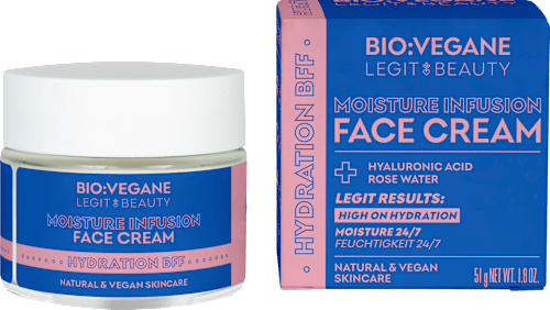 Feuchtigkeitscreme Moisture Infusion, 50 ml BIO:VEGANE