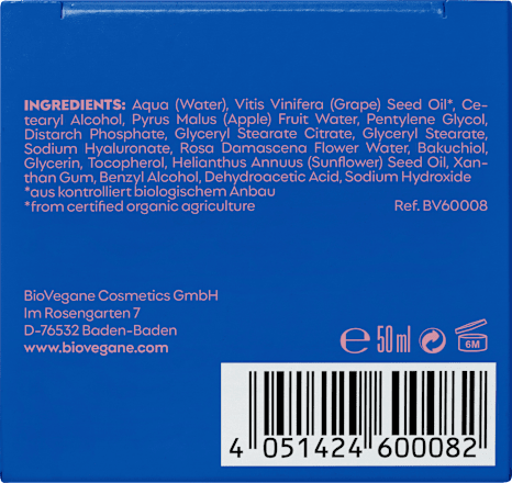 Feuchtigkeitscreme Moisture Infusion, 50 ml BIO:VEGANE