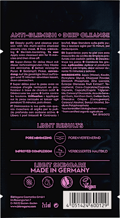 Gesichtsmaske Pore Detox Clay Mask (2x5 ml), 10 ml BIO:VEGANE