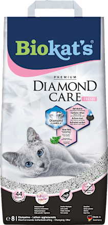 Katzenstreu diamond care fresh mit Aktivkohle & Aloe Vera, 8 l