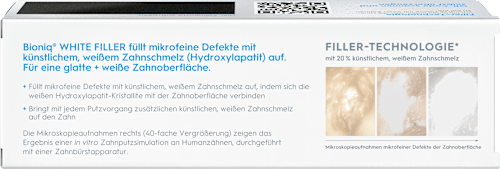 Witte vulmiddel tandpasta, 75 ml