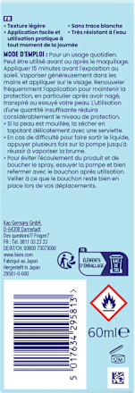 Sonnenspray Gesicht aqua rich UV, LSF 50, 60 ml Bioré