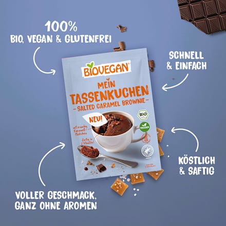 Mein Tassenkuchen, Salted Caramel Brownie, 55 g
