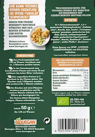 Mein veganes Rührei mit Speck-Ersatz, 50 g