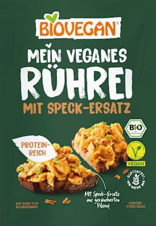 Mein veganes Rührei mit Speck-Ersatz, 50 g