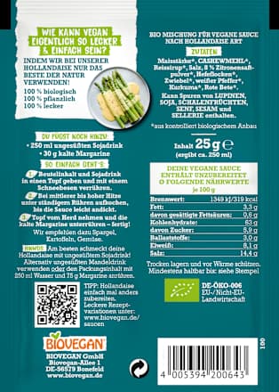 Meine vegane Hollandaise, 25 g