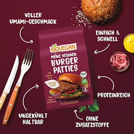 Meine veganen Burger Patties, 150 g