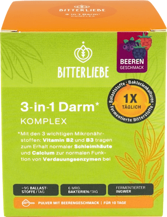 3 in 1 Darm Komplex Pulver, Beerengeschmack, 160 g