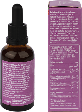 Bitterstoffe Tropfen Mild Berry, 50 ml