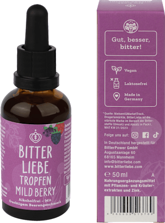 Bitterstoffe Tropfen Mild Berry, 50 ml