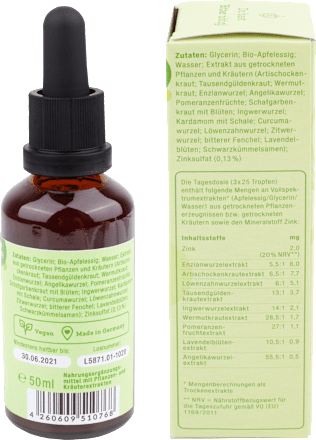 Bittere druppels mild, 50 ml