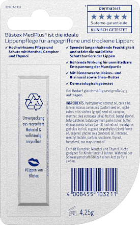 Lipverzorging Med Plus Stick, 4,25 g