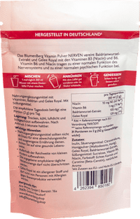 Vitaminpulver Nerven 31 Portionen, 62 g BlumenBerg