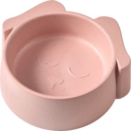 Fressnapf aus Bambus, Hund, hellrosa (22,5x20,5x7,2 cm), 1 St