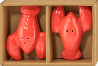 Keramisch zout- en peperstrooier "Lobster", koraal (10,5 x 8 x 4 cm), 1 stuk