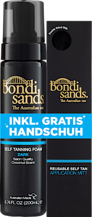 Selbstbräuner Schaum dunkel + Applikationshandschuh, 200 ml