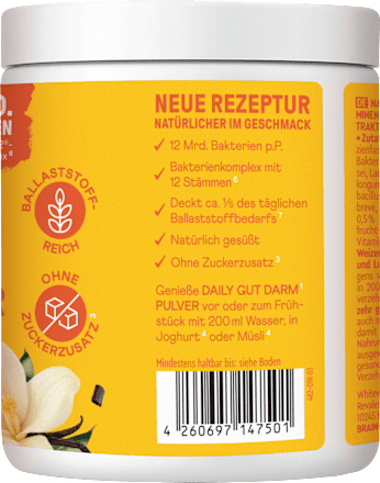 Daily Gut Darm Pulver Vanille, 112 g