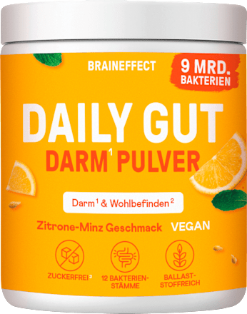 Daily Gut Darm Pulver Zitrone-Minz Geschmack, 112 g