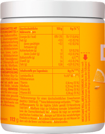 Daily Gut Darm Pulver Zitrone-Minz Geschmack, 112 g