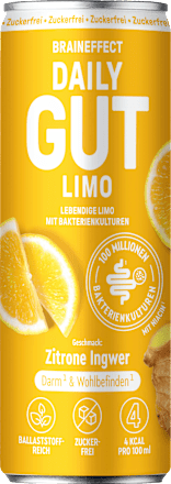Daily Gut Limo Ingwer Zitrone Geschmack, 330 ml EINWEG